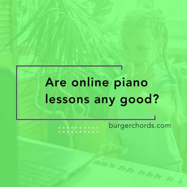 young girl waving at laptop during online piano lessons